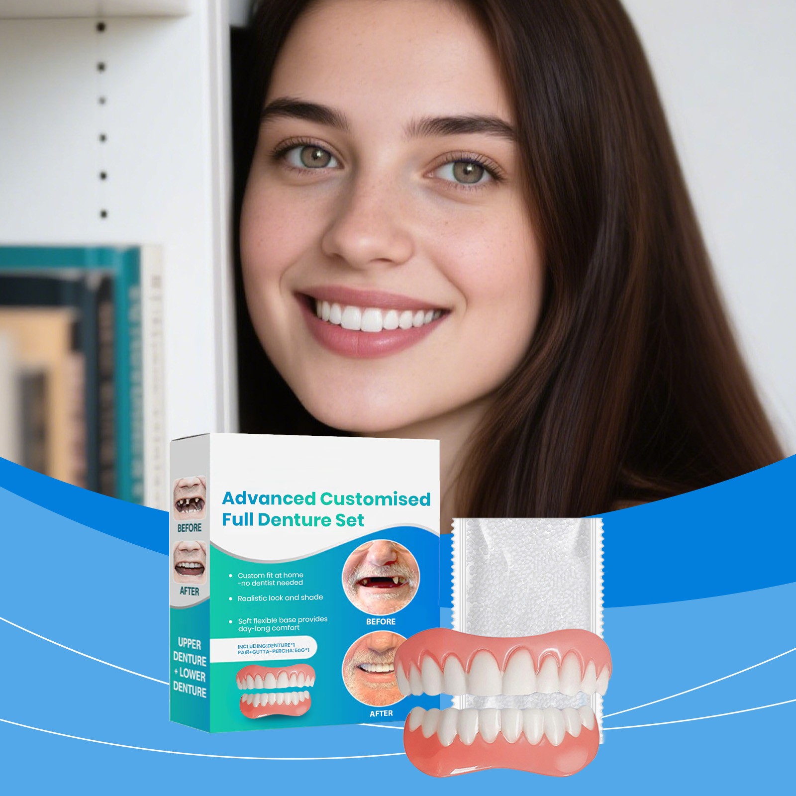 Teeth Whitening Session - Trendy Comfort Flexible Denture Silicone Kit