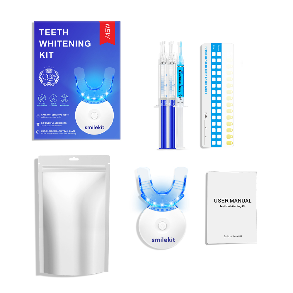 Teeth Whitening With Hydrogen Peroxide - Teeth Whitening Kit - 5X LED
