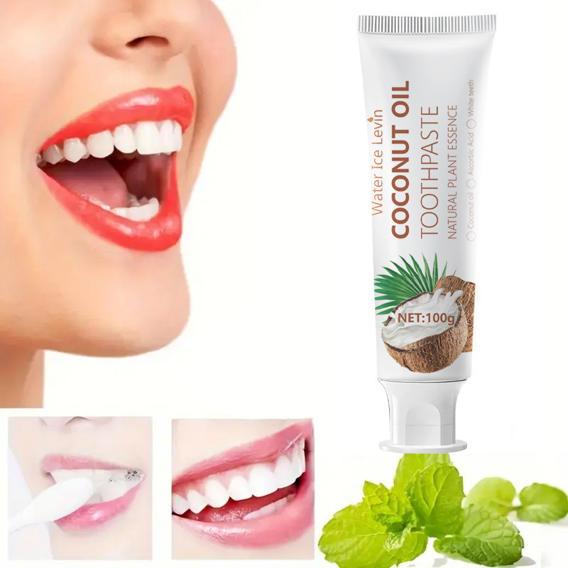 Teeth Whitening With Coconut Oil - 100g Coconut Oil Whitening Toothpaste, Fights