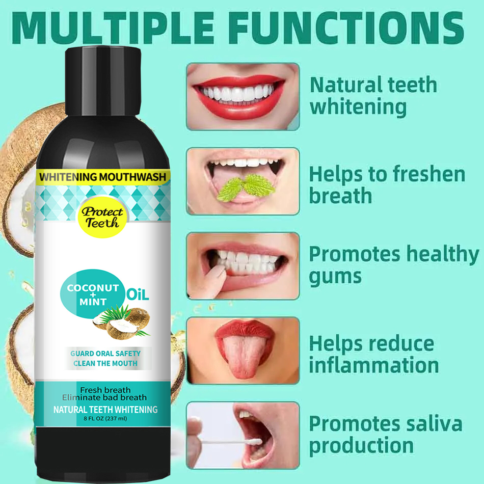 237ml Coconut Mint Pulling Oil - Teeth Whitening With Coconut Oil recension och pris