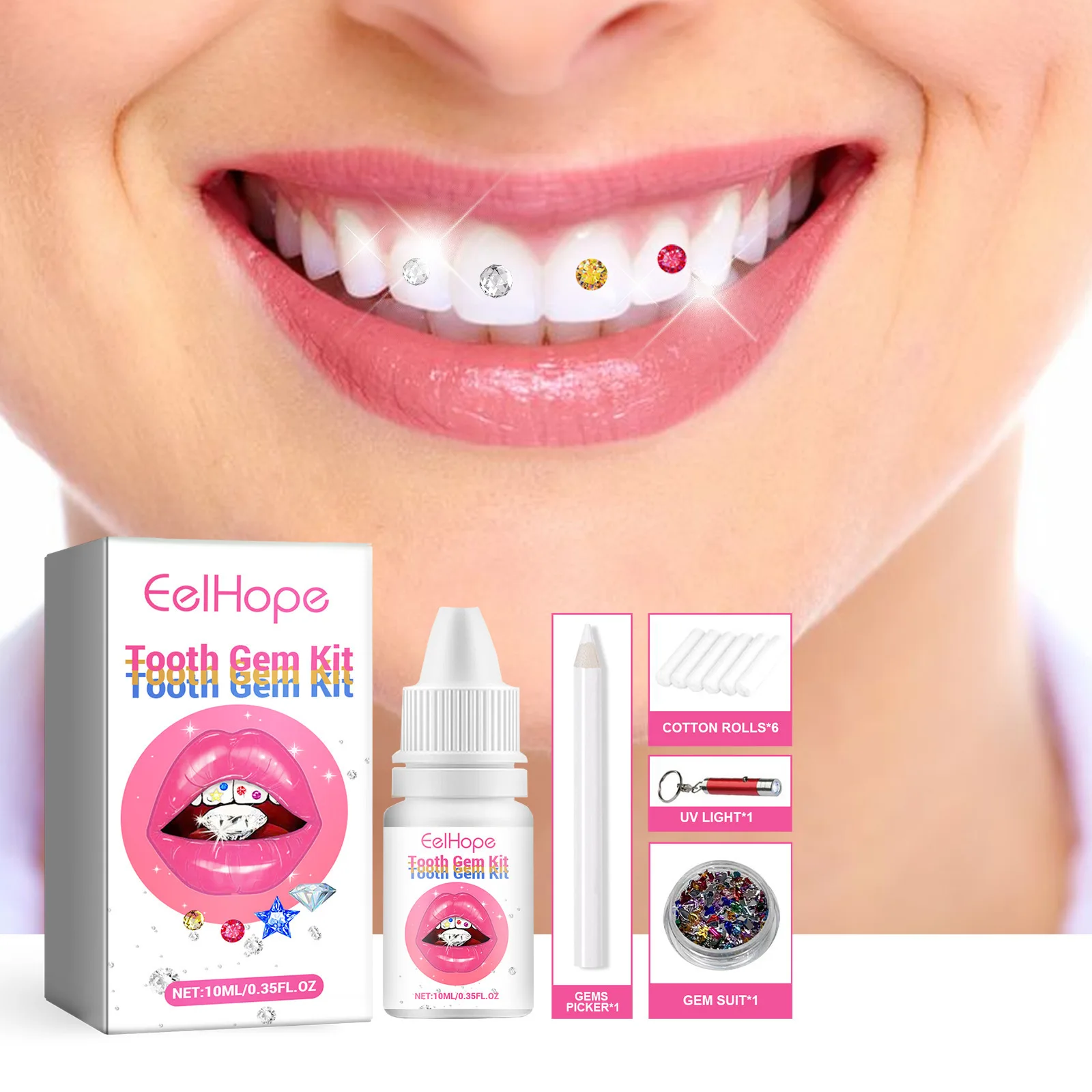Tooth Jewelry Kit DIY Clear Pr - Teeth Whitening Usa recension och pris