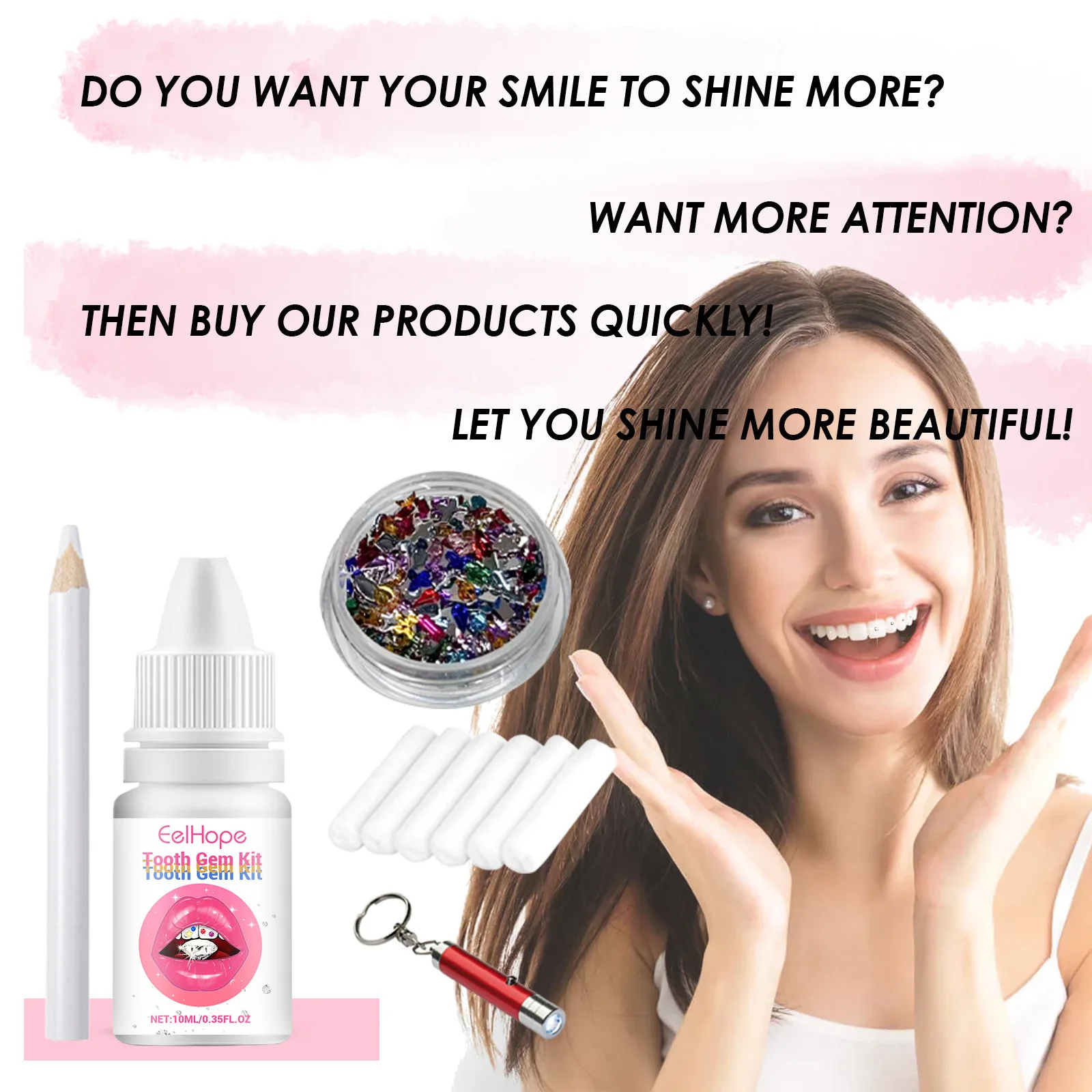 Tooth Jewelry Kit DIY Clear Pr - Teeth Whitening Usa recension och pris
